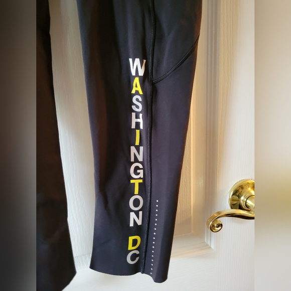Lululemon Fast & Free Crop II *Nulux 19" SoulCycle Washington DC Black Size 4 - Picture 9 of 14
